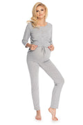 Pyjama maternité coton style épuré confortable allaitement facile grossesse détente ensemble deux pièces femmes
