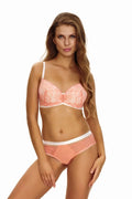 Soutien-gorge et culotte féminin dentelle pêche push-up ajustables confort longue durée