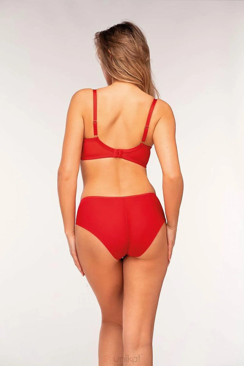 Ensemble de lingerie pour femme push-up dentelle rouge Culotte taille basse matériau élastique soutien-gorge ajustable finitions soignées