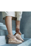 Bottes de neige pour femmes style moderne doublure fourrure synthétique détails dorés hiver confort protection cheville