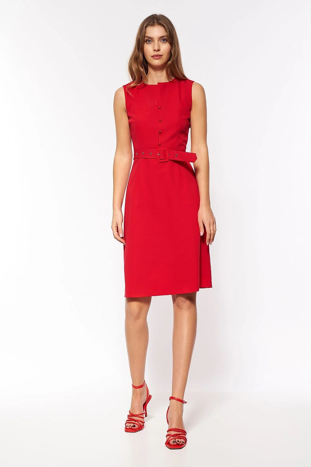 Robe de jour Nife sans manches design épuré coupe cintrée taille ajustable femme polyester elasthanne