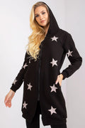 Sweatshirt coton polyester femmes oversized étoiles contrastantes athleisure décontracté quotidien style moderne confortable
