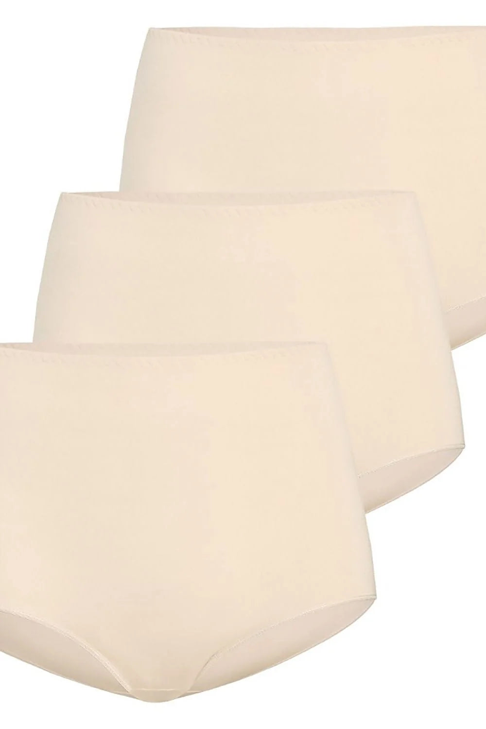 Ensemble de culottes pour femmes en fibre de bambou beige taille haute XS-3XL confort antibactérien