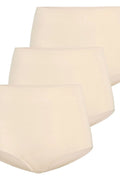 Ensemble de culottes pour femmes en fibre de bambou beige taille haute XS-3XL confort antibactérien