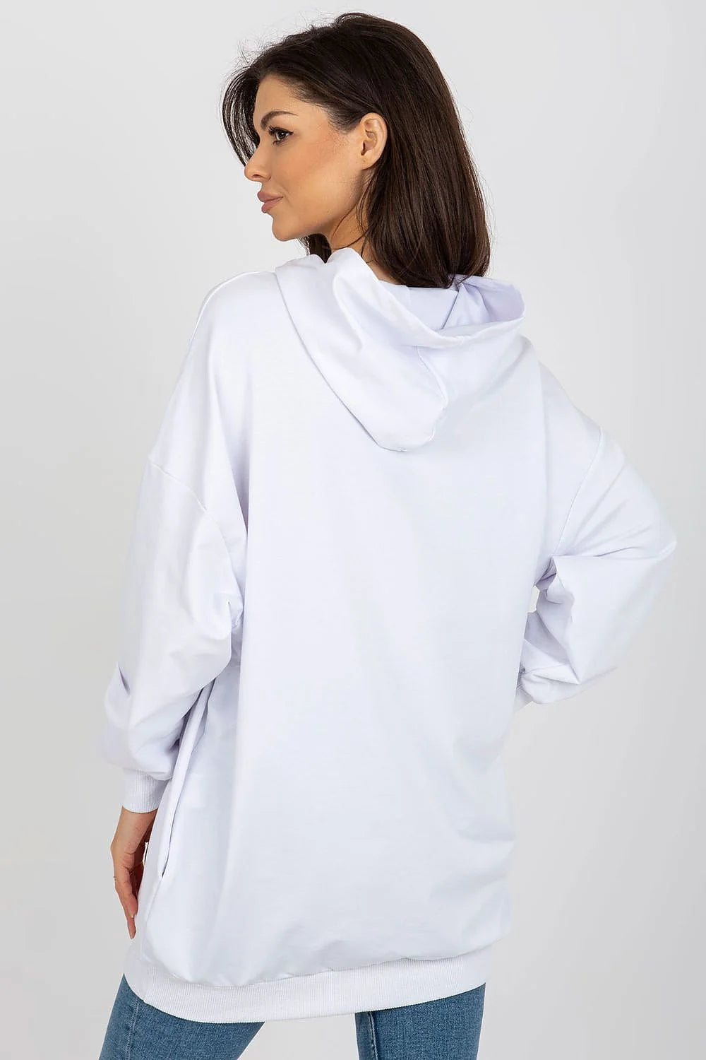 Sweatshirt Fancy féminin mode urbain design décontracté multicolore inscription décorative coton spandex ample confortable occasionnels casual style moderne