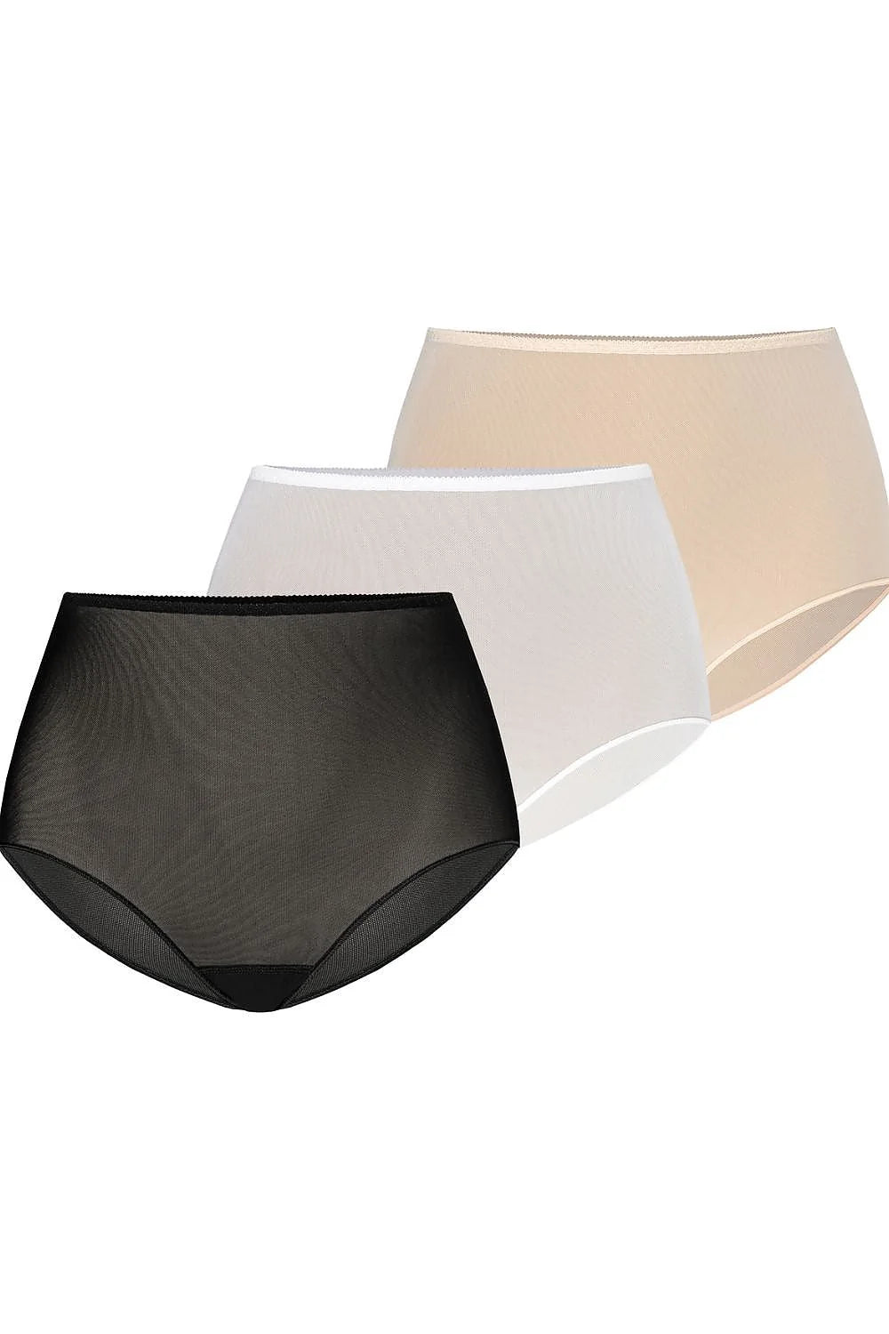 Culottes hautes Teyli en maille transparente, 3 couleurs, taille haute, confort et style, lingerie féminine