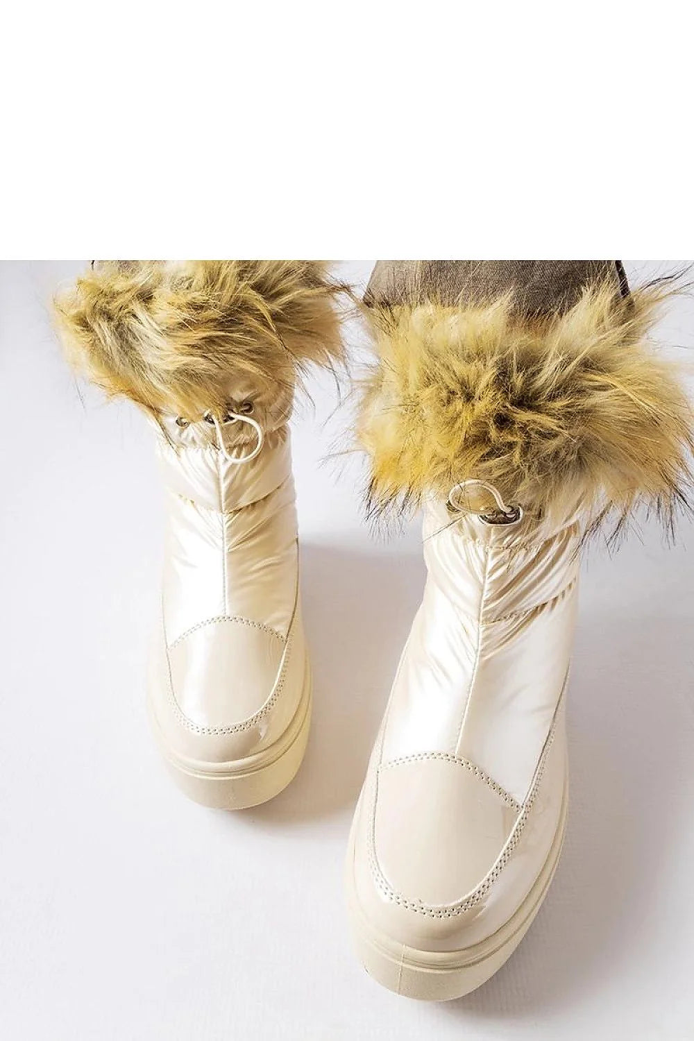 Bottes de neige Solea pour femmes style moderne fausse fourrure beige clair isolation thermique hiver activités outdoor