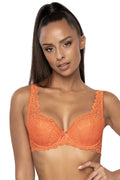 Soutien-gorge féminin dentelle florale rembourré bretelles dentelées nœud satin baleines latérales couleurs multiples