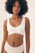 Soutien-gorge rembourré Henderson moderne sans armature coussinets amovibles culotte taille haute stretch microfibre blanc femmes
