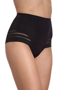 culotte taille haute dentelle noire gainante sculptante maintien abdominal maille stretch tulle transparent respirante coton elasthanne finition invisible