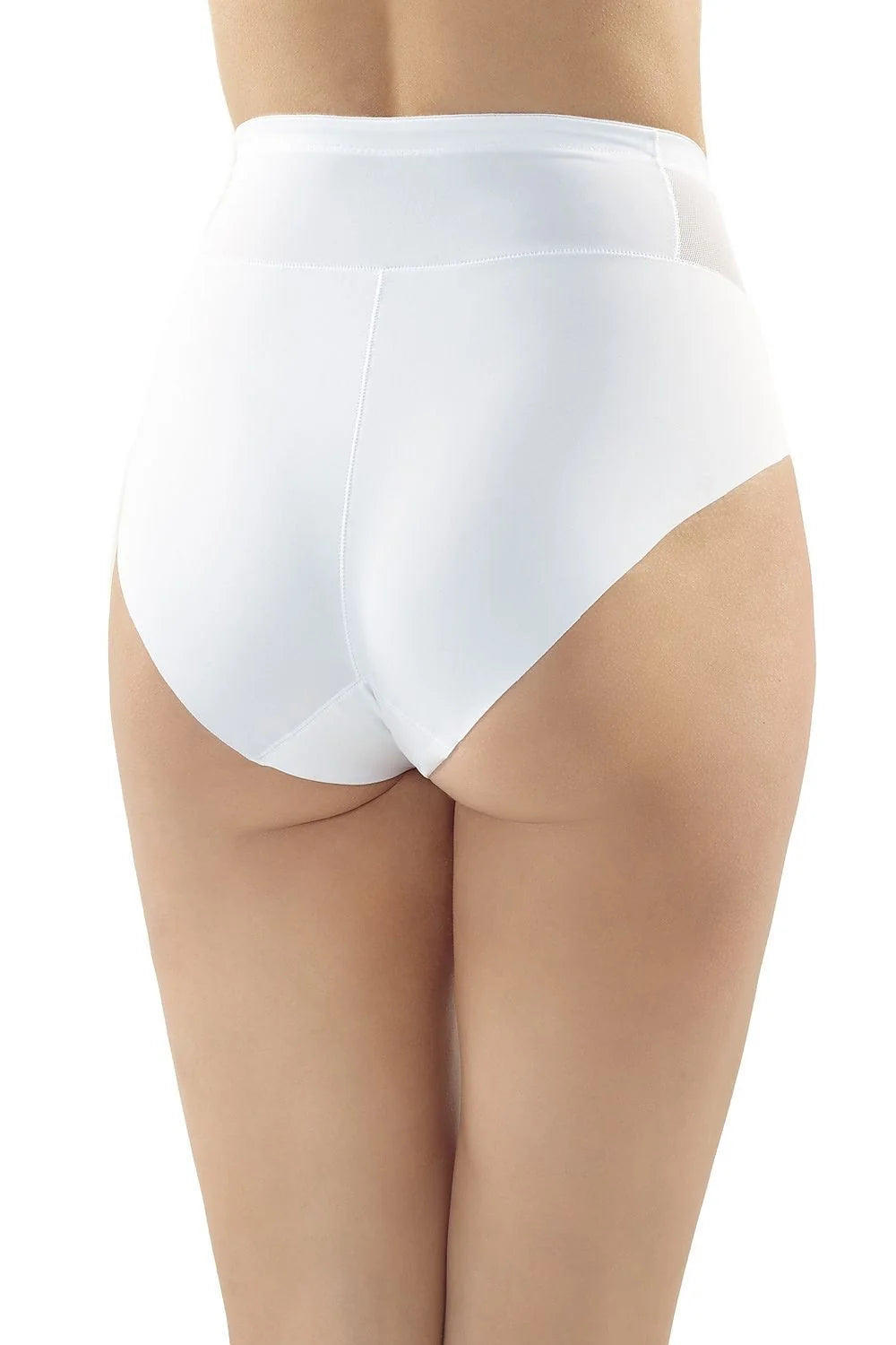 Culotte galbante Eldar maille de soutien microfibre taille haute fond découpé laser Élasthanne 15% polyamide 85% couleur blanche femmes
