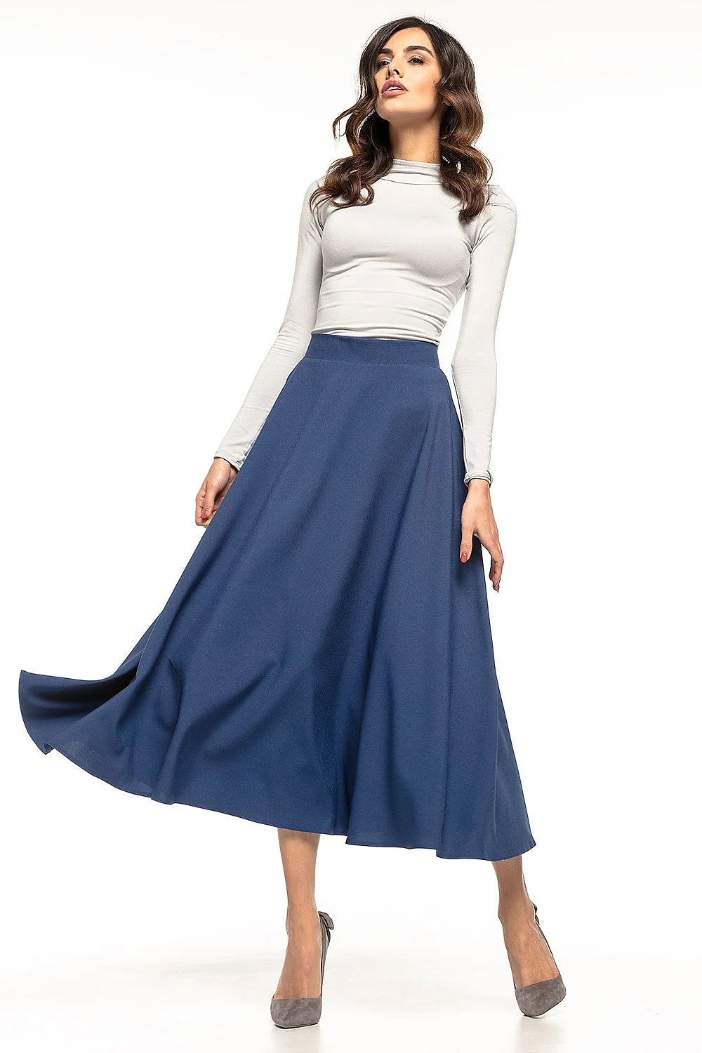 Jupe midi en coton élégante années 50 chic et moderne pour occasions spéciales femmes
