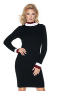 Robe moulante tricot chic confortable manches longues ajustée noire bordeaux blanche pour soirées élégantes femmes