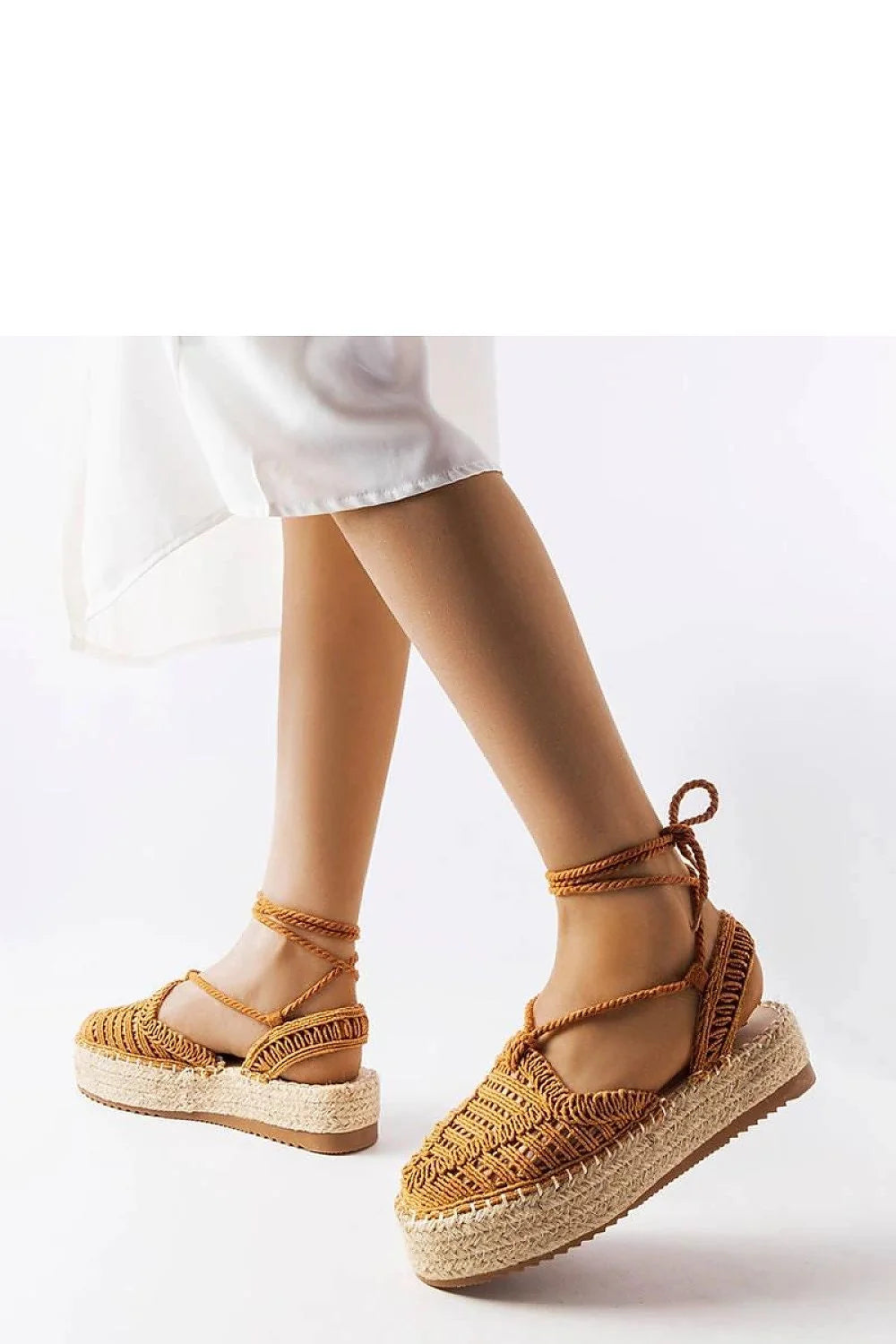 Sandales espadrille bohème plateforme corde tressée couleur brun terreux sandales été femmes plage ville décontracté