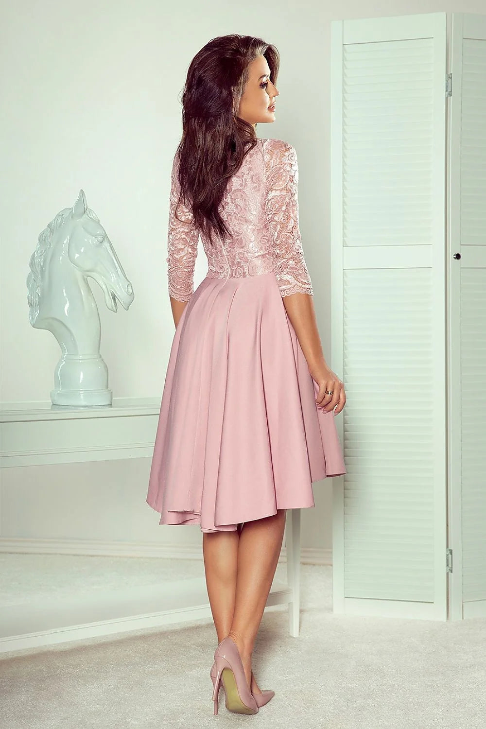 Robe de soirée en polyester viscose chic asymétrique élégante pour mariage cocktail femme moderne