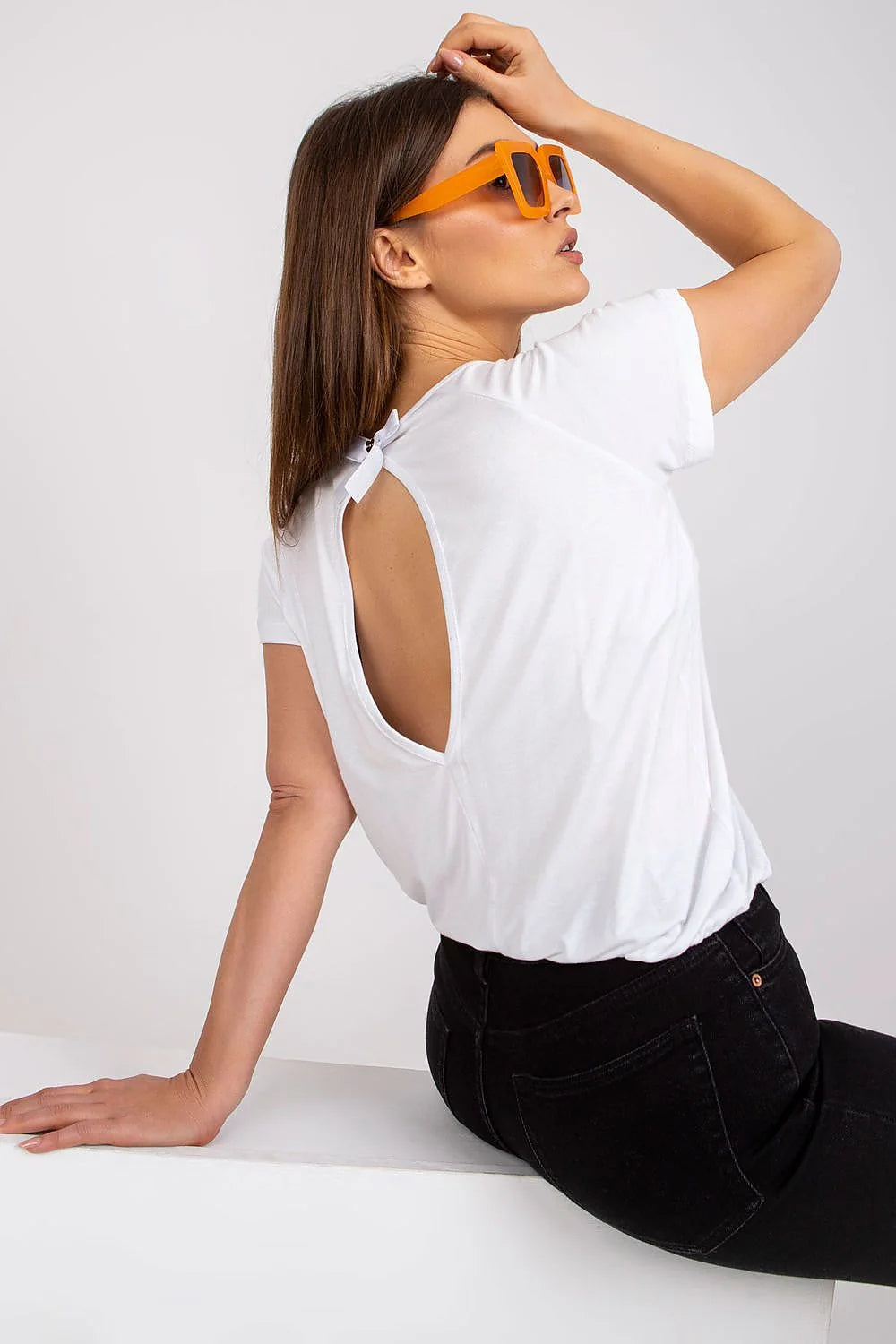 Ensemble pantalon t-shirt coton décontracté élégant femmes modernes manches courtes violet blanc fentes style
