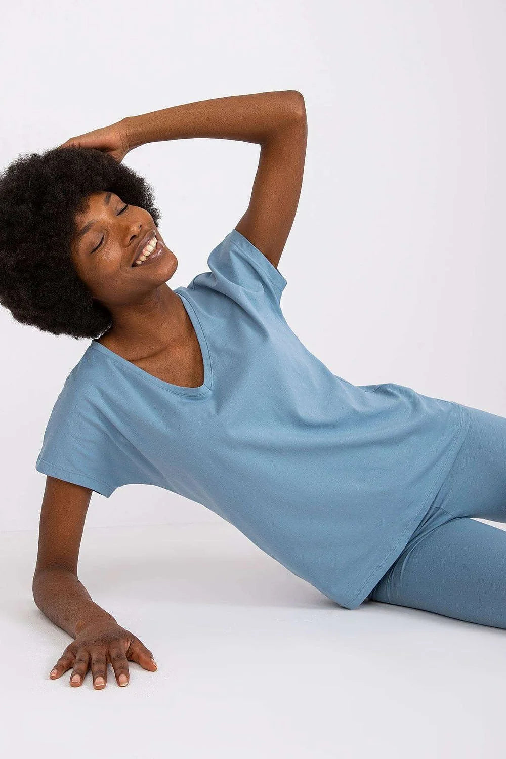 Ensemble T-shirt et Leggings Casual Sportif Coton Elasthanne Femme