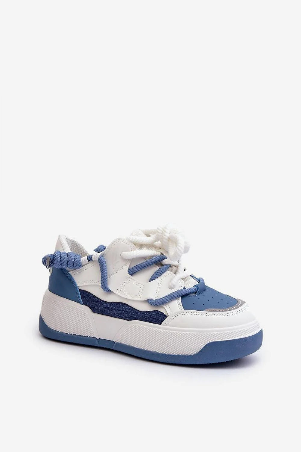 Chaussures de sport Step in style baskets plateforme femmes cuir synthétique bleu blanc streetwear low-cut confort