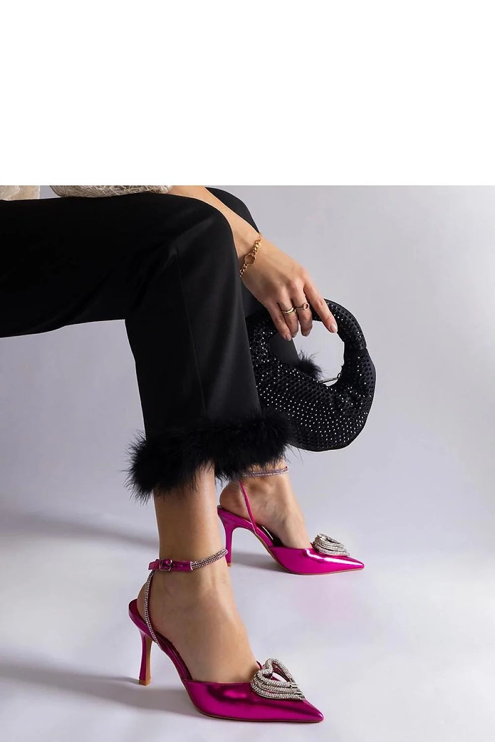 Escarpins à talons hauts Solea design ouvert zircons cuir synthétique talons stables confort occasions spéciales femmes