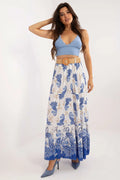 Robe longue été femme crop top décolleté en V motifs cachemire bohème imprimé floral viscose ceinture ajustable talons aiguilles