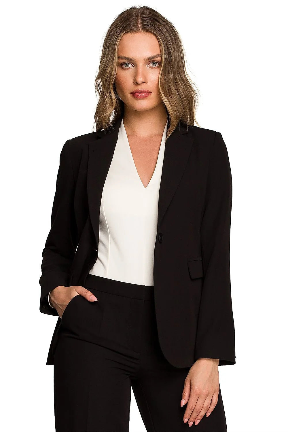Blazer femme Stylove vert émeraude classique élégant veste ajustée doublée élasthanne polyester viscose taille L M S XL XXL