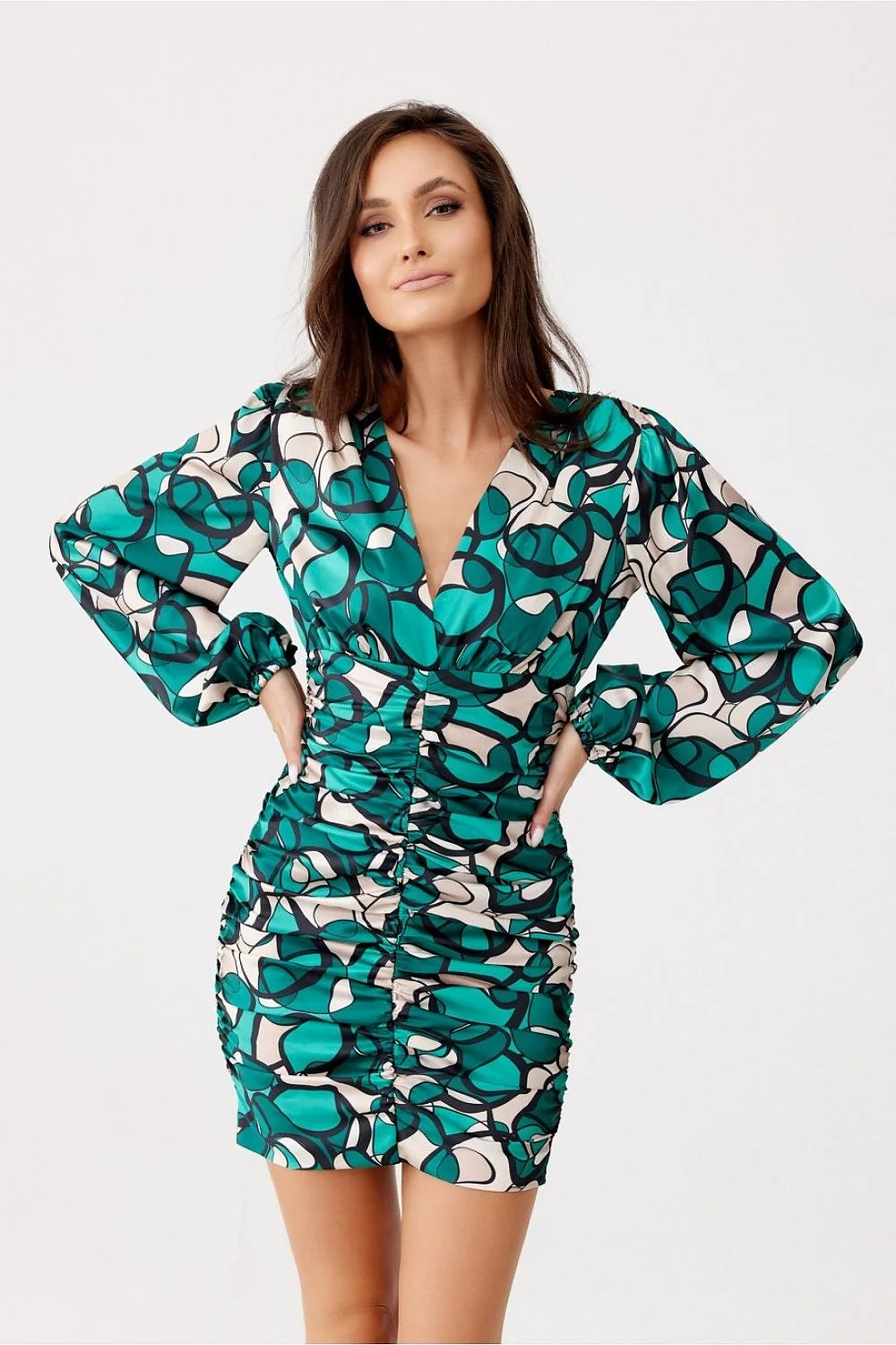 Robe de soirée élégante longue manches longues dos nu dentelle noire taille ajustable femme