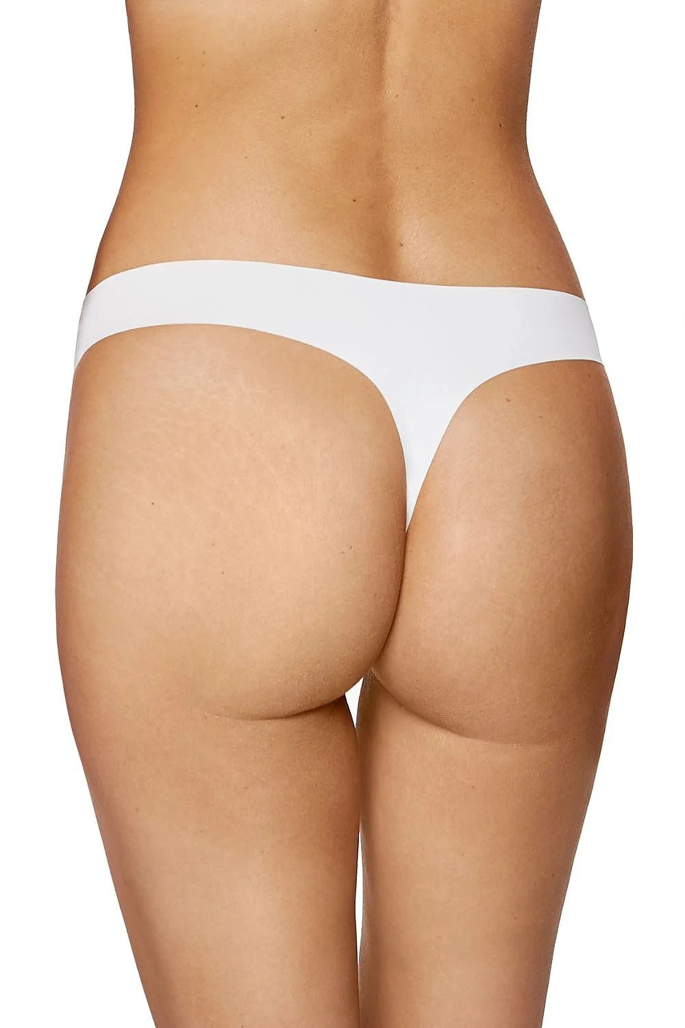 pack trois strings sans couture taille basse bikini échancré noir beige blanc tissu extensible invisible confort coton
