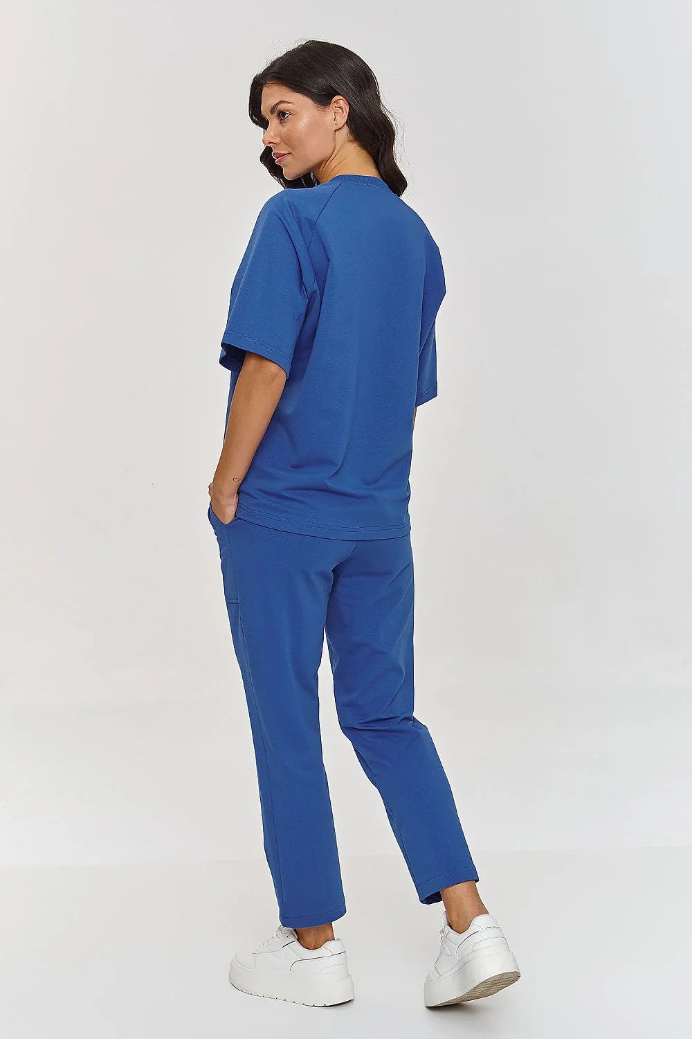 Ensemble Makadamia pour femme, haut ample manches raglan, pantalon taille élastique, poches plaquées, style moderne et confortable
