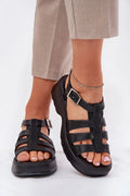 Sandales femmes style moderne fonctionnel cuir noir végane hypoallergénique recyclable ajustement parfait occasion quotidienne