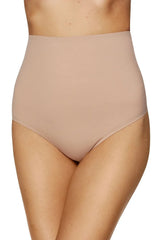 string taille haute gainant sculptant maintien abdominal lissant silhouette microfibre extensible élasthanne bords plats finition sans coutures invisible gousset coton