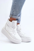 Chaussures de sport pour femmes plateforme cuir naturel design moderne haute cheville lacing perforations occasion printemps décontracté tendance streetwear