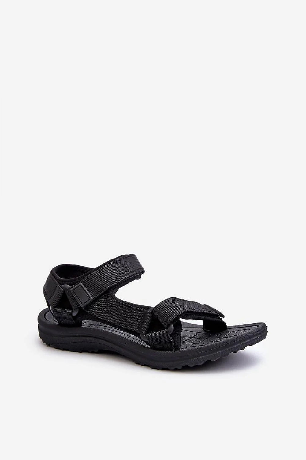 Sandales sportives légères pour femmes fermeture velcro confortable style décontracté noir tissu durables excursion été