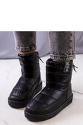 Bottes de neige modernes en simili cuir noires mi-hautes pour femme, style urbain hiver 2023