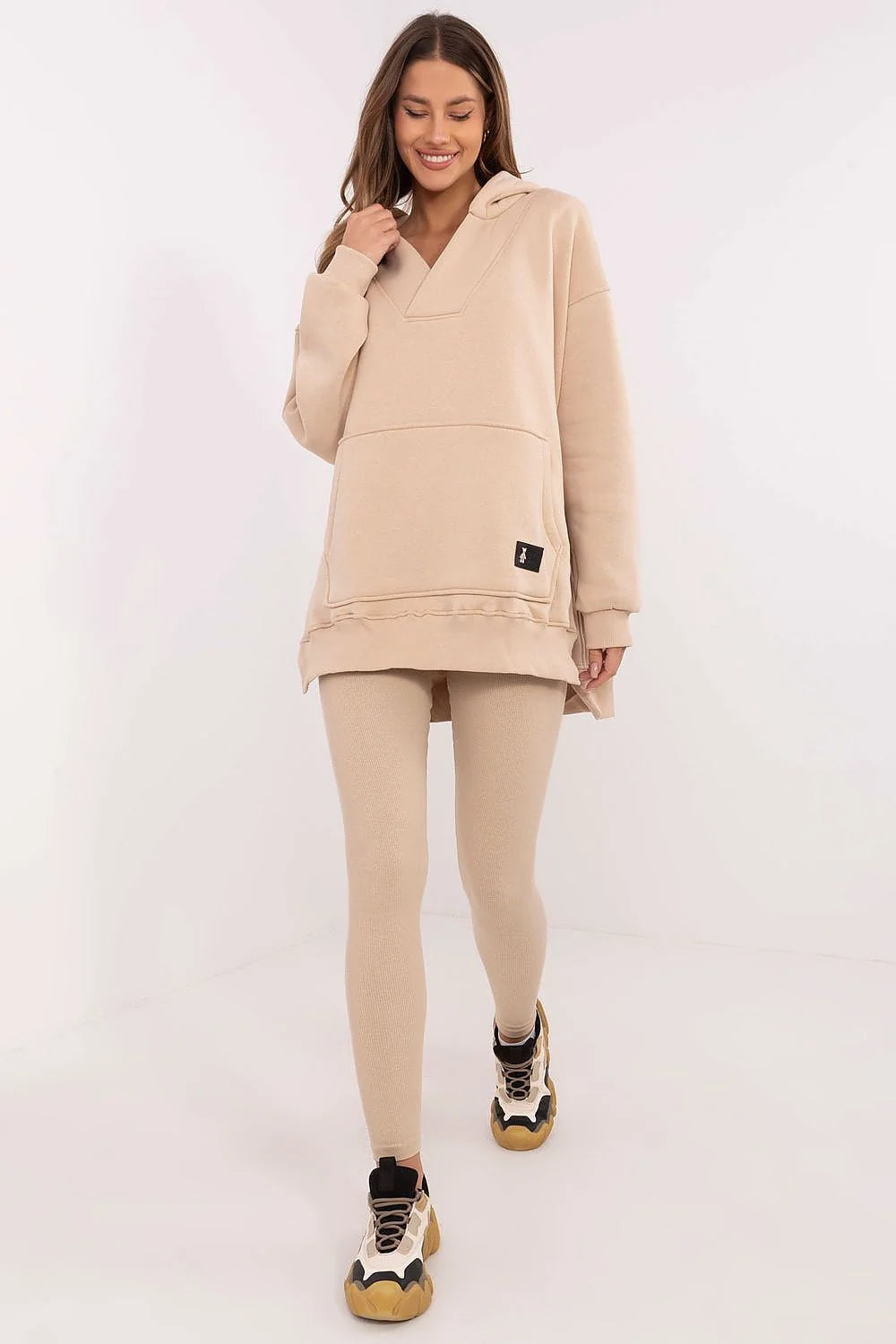 Ensemble féminin décontracté hoodie leggings sweat capuche jogging femme