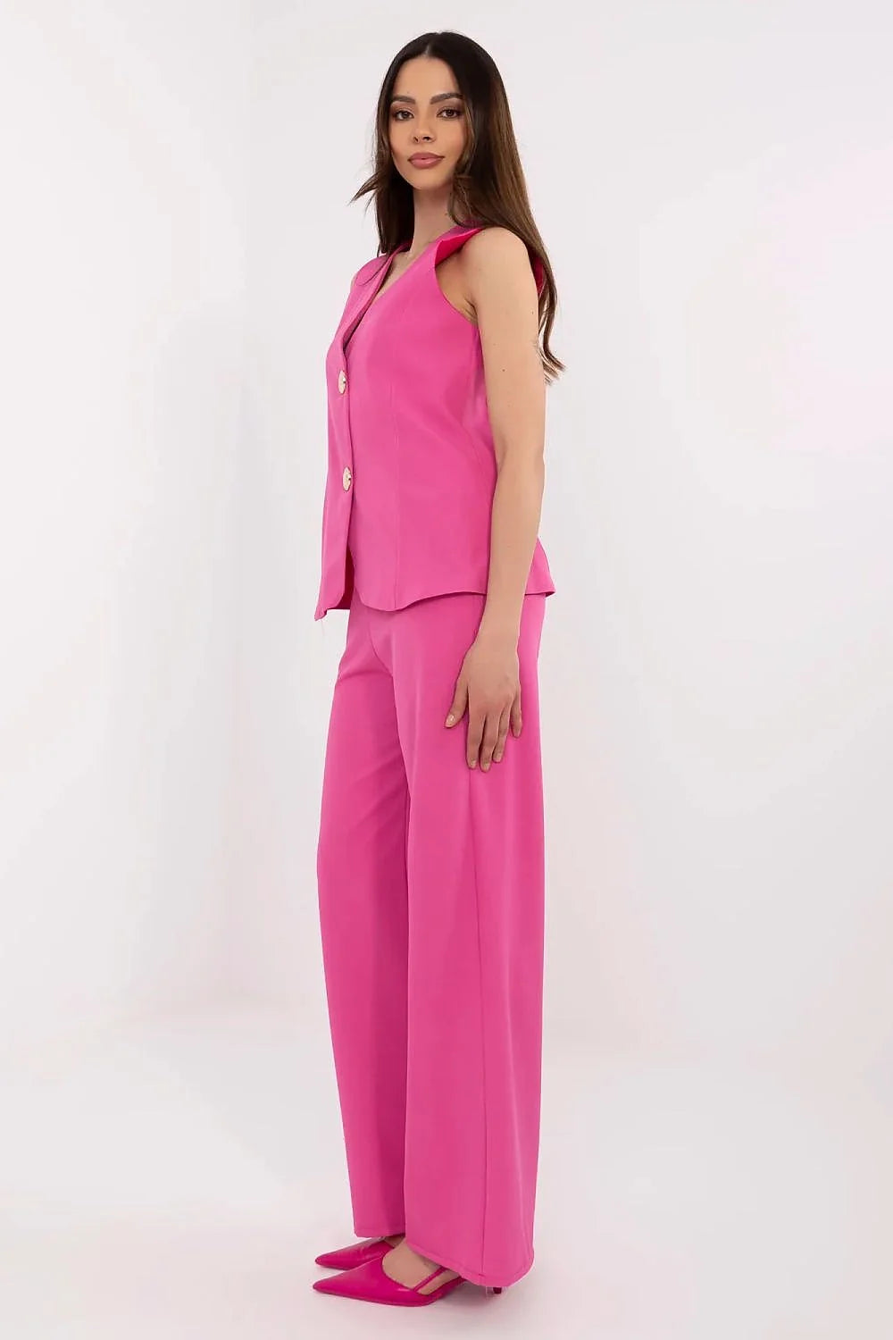 Ensemble Italy Moda pour femme en rose fuchsia, style élégant et moderne, polyester et élasthanne, occasion semi-formelle