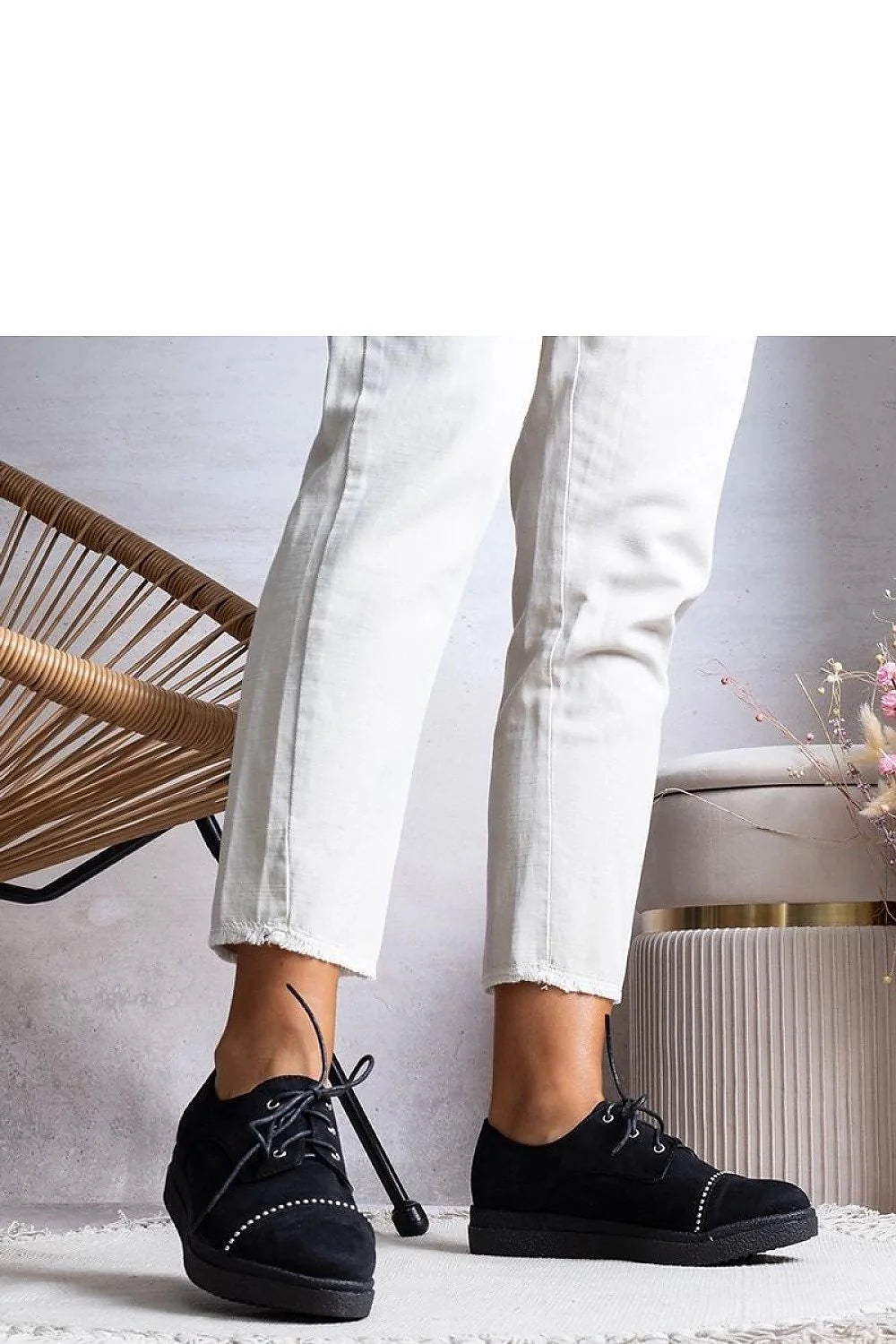 Chaussures basses femmes style décontracté cuir écologique suède doux perlé pailleté semelle plate taille standard confort tout le jour mode élégance