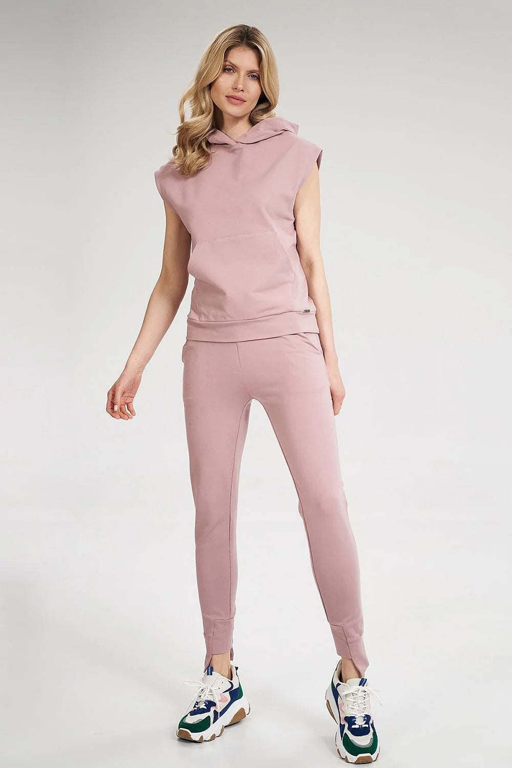 Pantalon de jogging coton violet décontracté ajusté pour look sportif confortable au quotidien femmes
