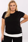 Chemisier pour femme grande taille style moderne manches courtes tissu doux.look élégant.confort quotidien