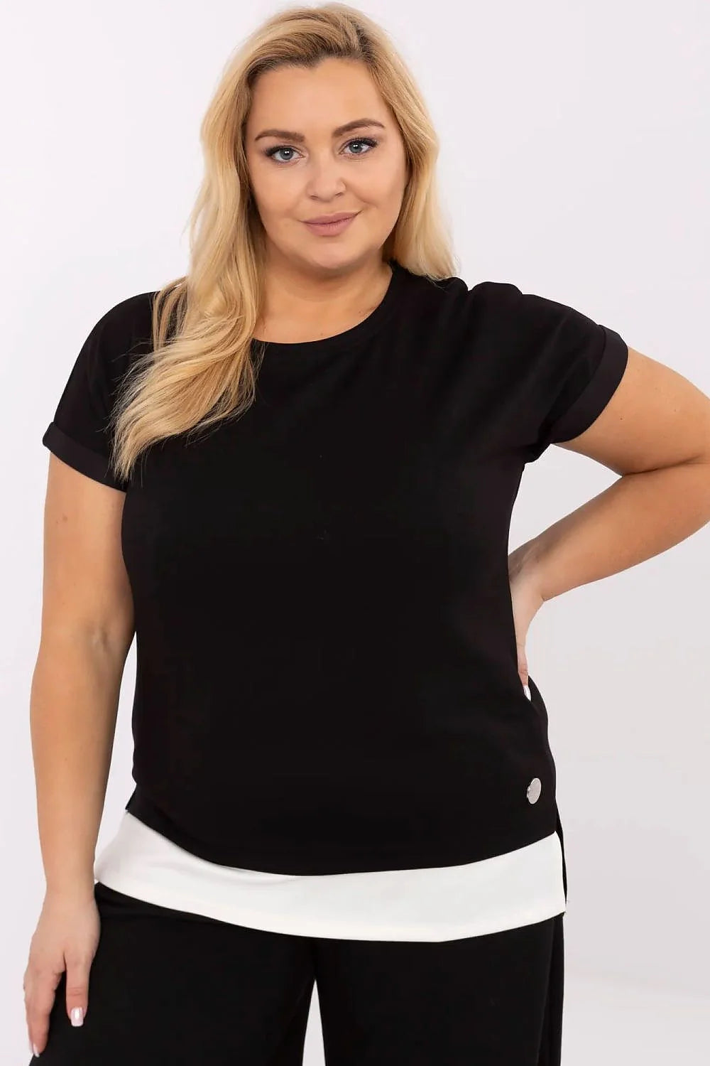 Chemisier pour femme grande taille style moderne manches courtes tissu doux.look élégant.confort quotidien