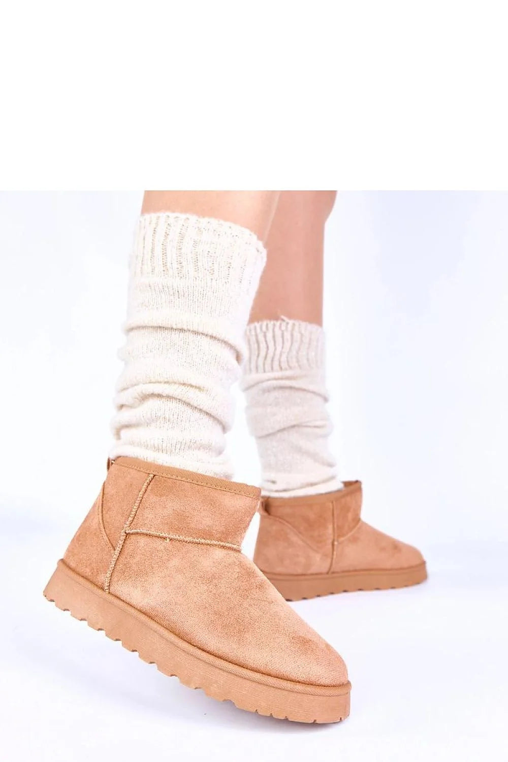 bottes neige brunes fourrure doublées Roelle Gemre femme suédine cheville bout rond semelle plateforme crantée caoutchouc isolation thermique