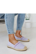 Espadrille Solea pour femme violet pastel tissu corde tressée semelle caoutchouc design moderne bout rond été 2023