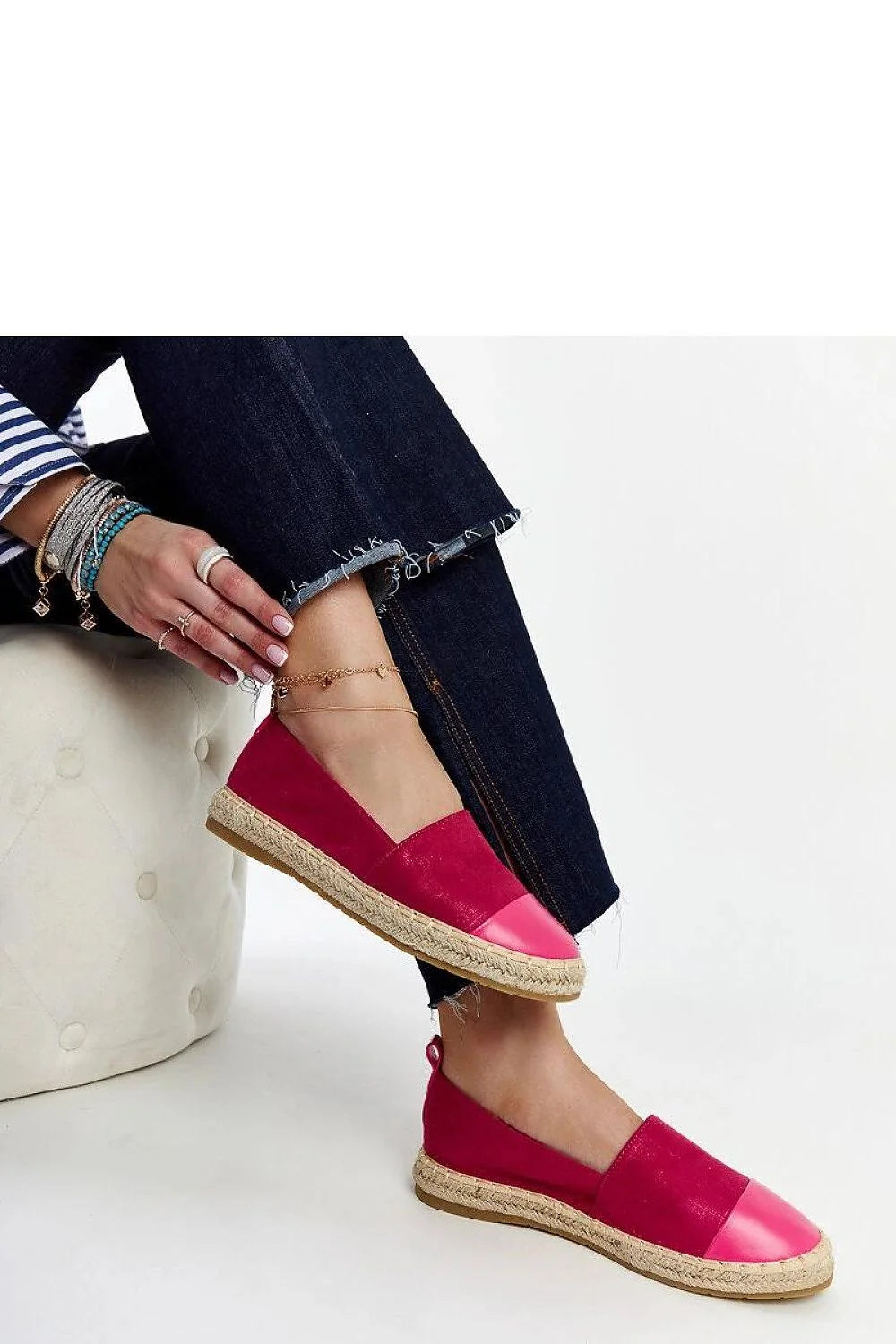 Espadrilles pour femmes rose vif été 2023 espadrilles à enfiler tige textile semelle jute style casual chic confortable idée cadeau mode été espadrilles Carugo look estival talon confortable occasionnalités multiples