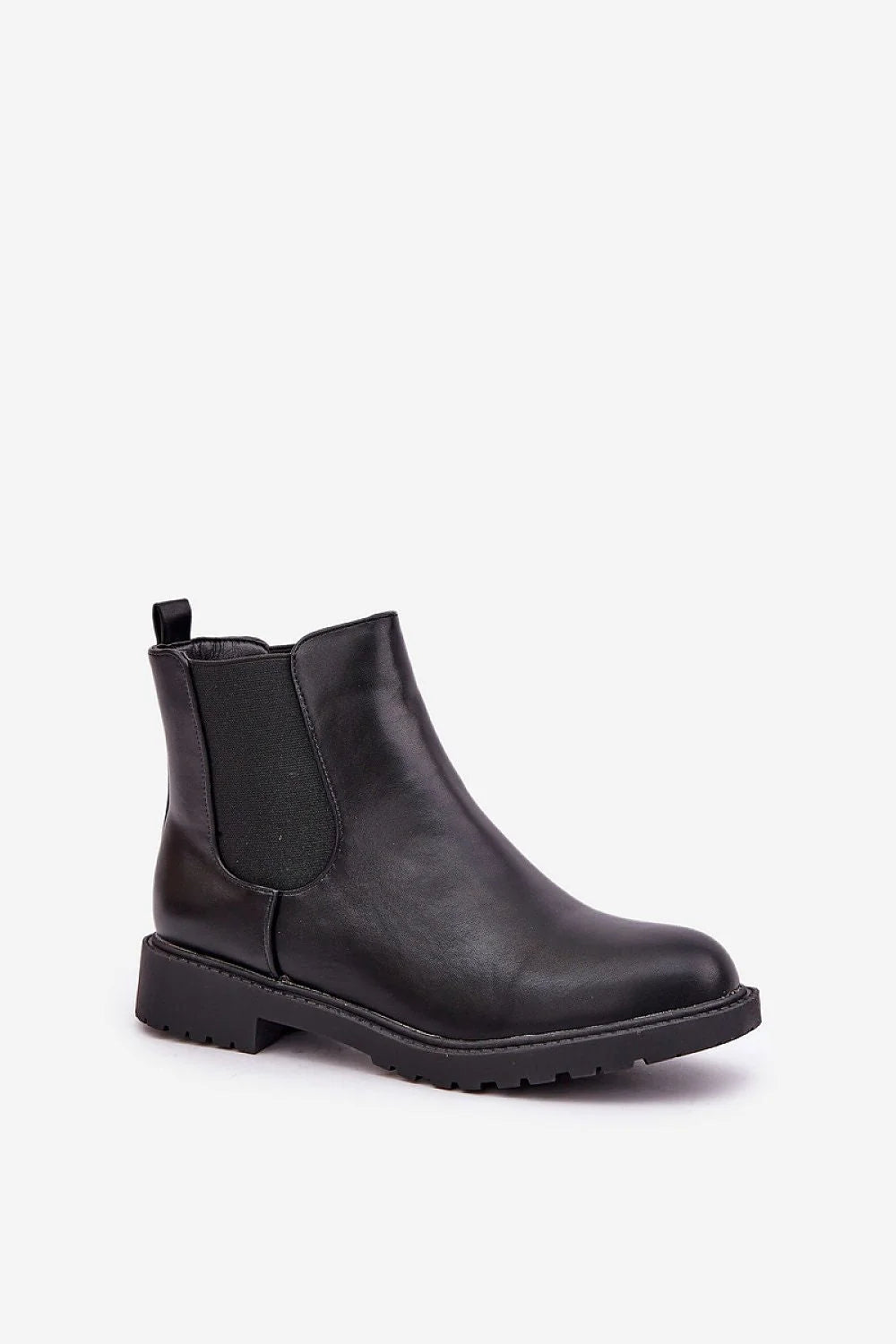 Bottines Jodhpur Step in style Chelsea cuir artificiel noir talon plat 3cm tige 12.5cm femmes