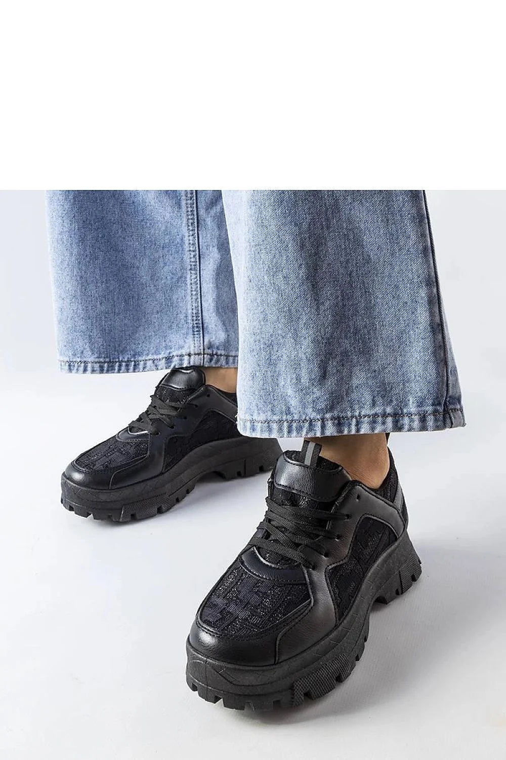 Mocassins urbains pour femmes en cuir synthétique et tissu matelassé, style chunky, noir, confortable