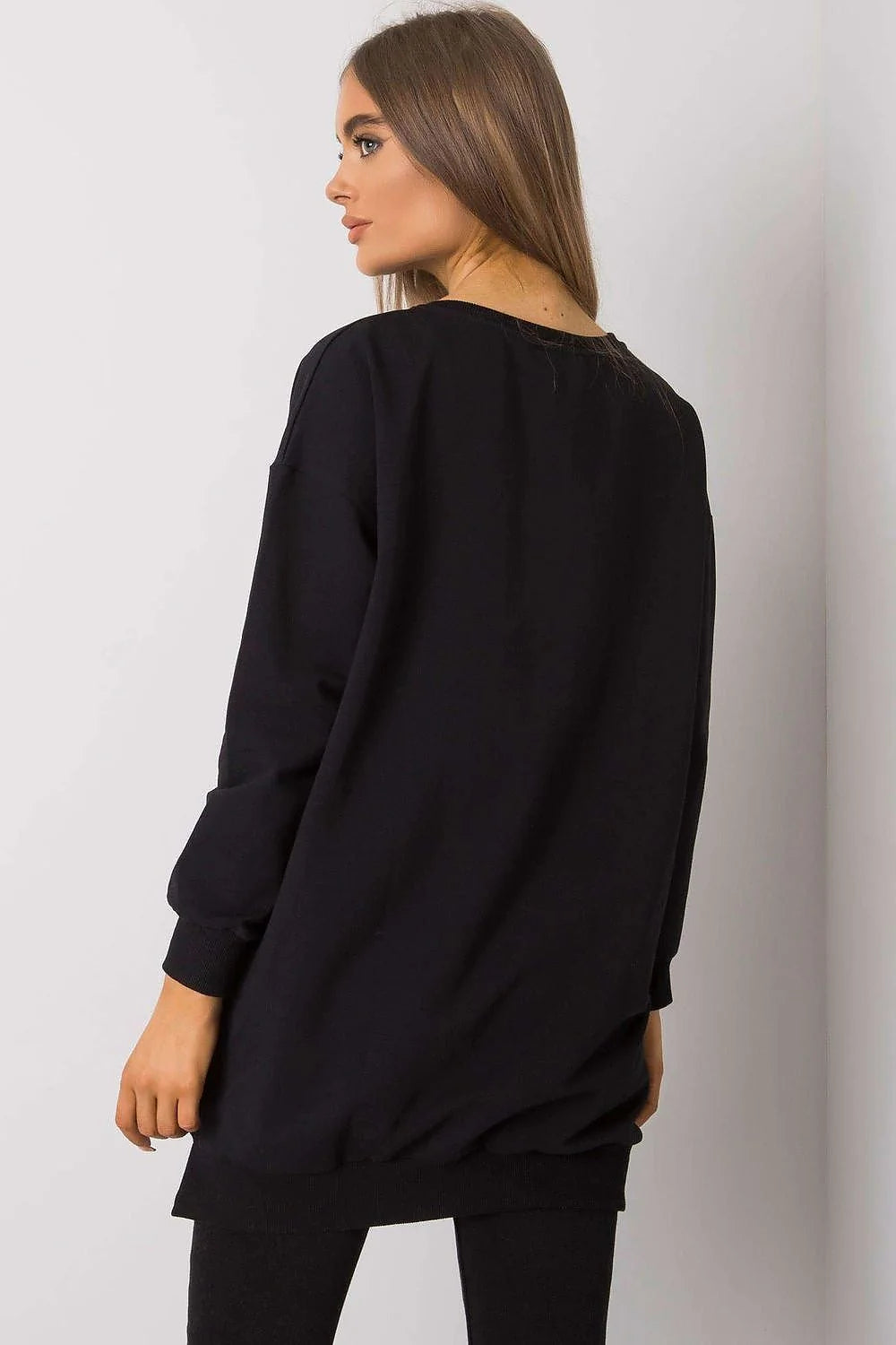 Sweatshirt femme design cœur love doré beige rosé coton polyester manches longues encolure ronde coupe ample