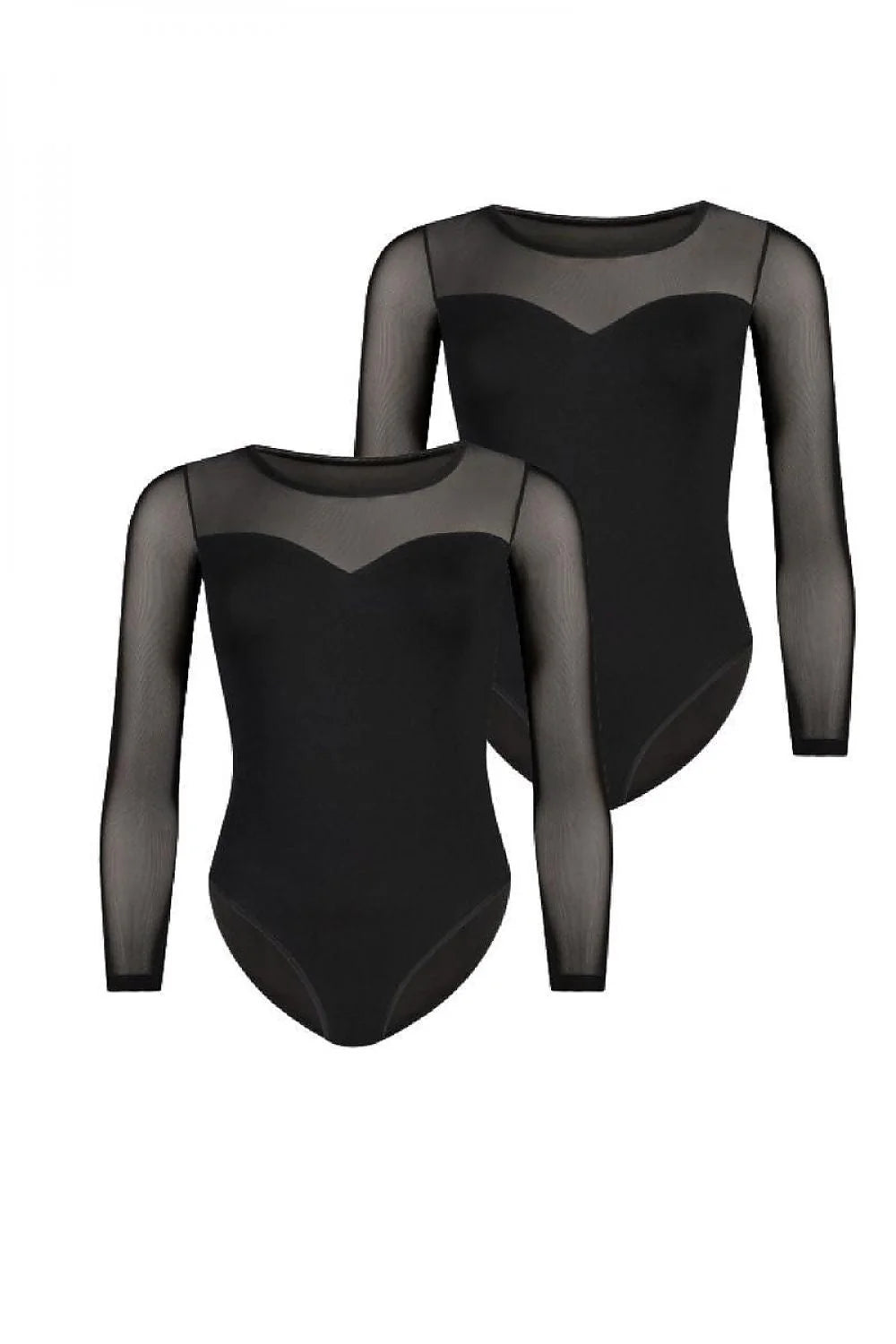 Body pour femme moderne manches longues en viscose élasthanne noir coupe ajustée élégant style intemporel