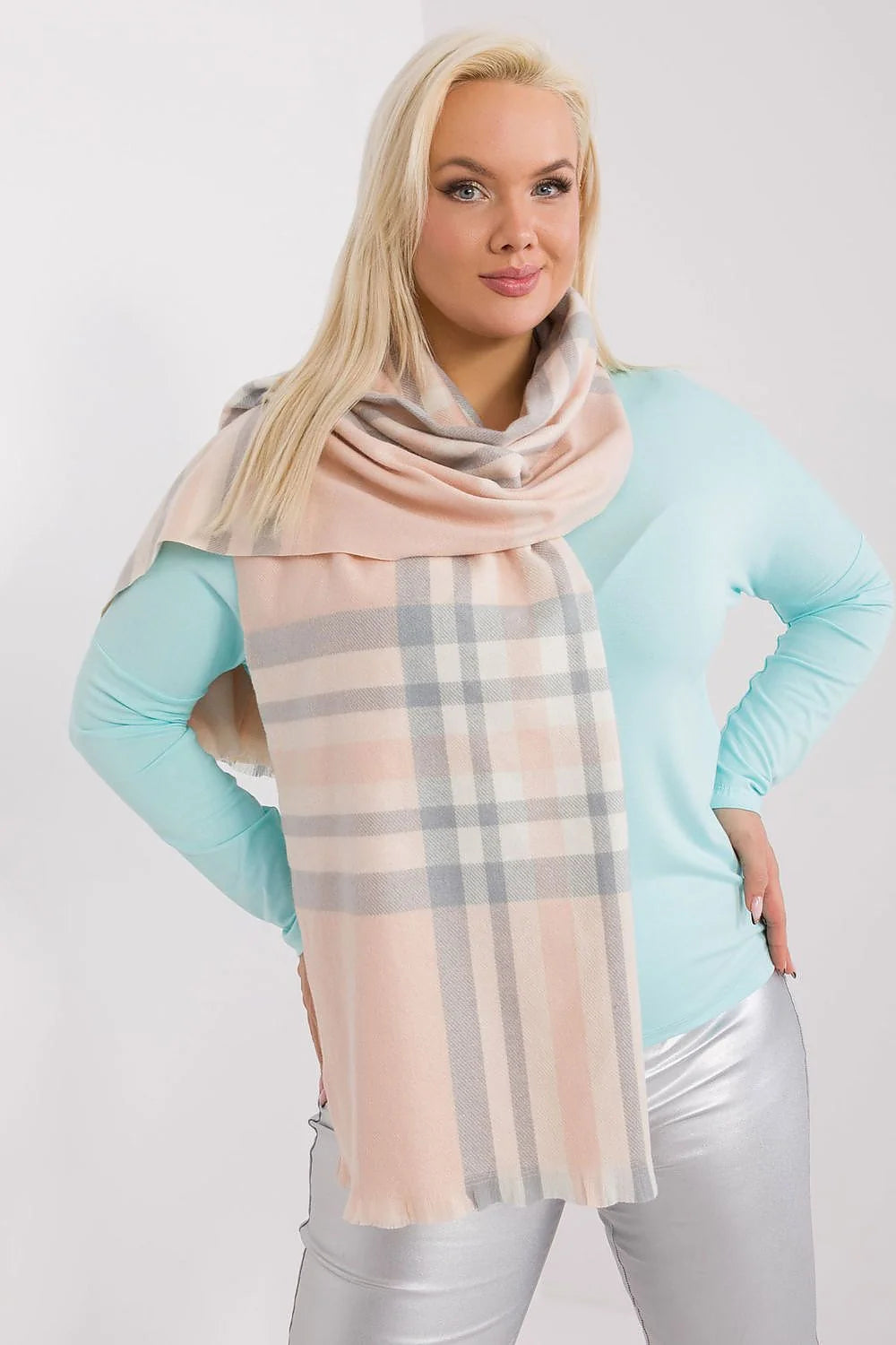 Écharpe longue pour femme en carreaux colorés doux et élégant, idéale pour automne/hiver, polyvalente et confortable