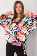 Chemisier pour femme motifs feuilles tropicales couleurs vives manches longues coupe ample style audacieux été 2023