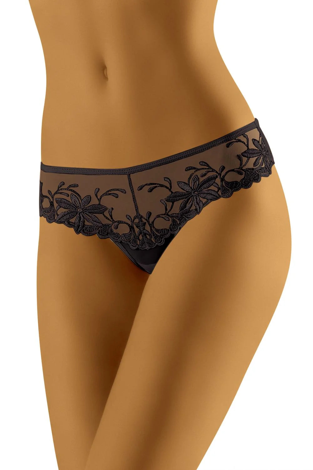 Culotte rouge tulle transparent broderies florales sensuelle élégante sexy féminité confort glamour femme