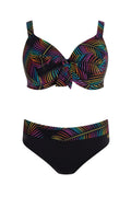 Bikini femme tropical multicolore balconnet deux pièces polyamide elastane élégant sexy maintien confortable plage été